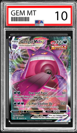 Gengar VMAX Fusion Strike Ultra Rare 157/264 PSA 10