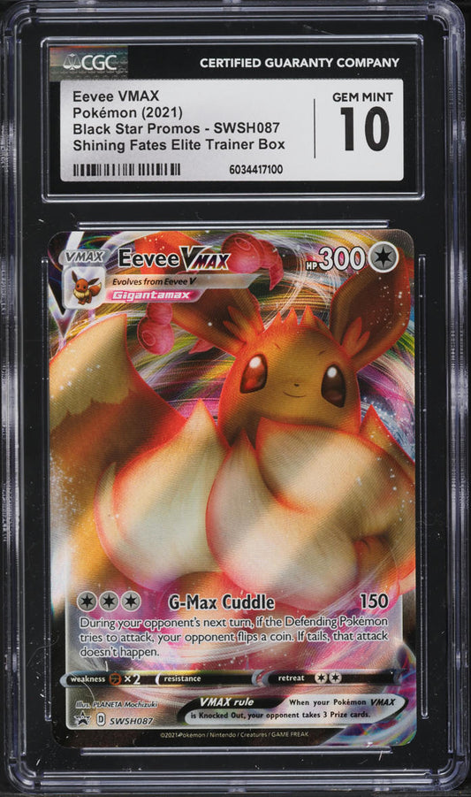 Eevee VMAX | BLACK STAR PROMO | SHINING FATES ELITE| CGC