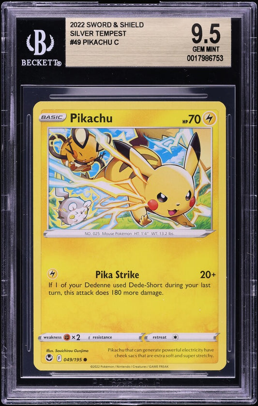 Pikachu |Sword & Shield Silver Tempest |  BGS