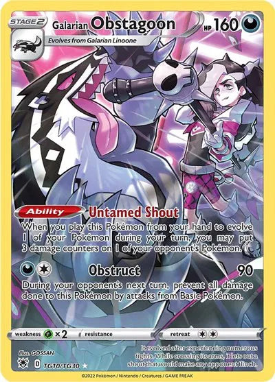 Galarian Obstagoon Astral Radiance Trainer Gallery Ultra Rare TG10/TG30