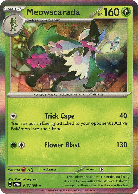 Meowscarada Scarlet & Violet Base Set Rare • 015/198 Holofoil