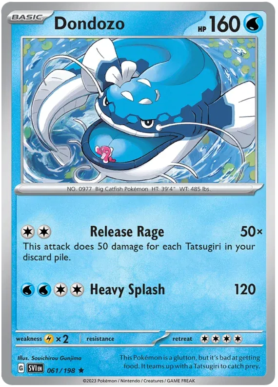 Dondozo Scarlet & Violet Base Set Rare • 061/198 Holofoil