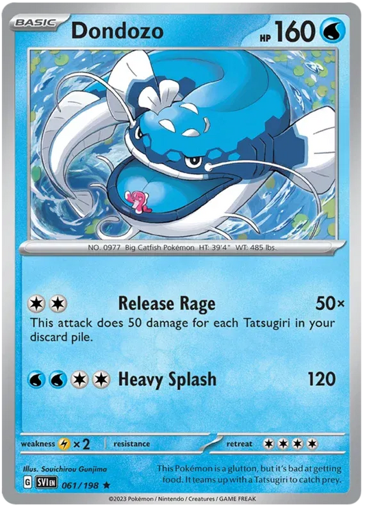 Dondozo Scarlet & Violet Base Set Rare • 061/198 Holofoil