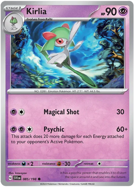Kirlia Scarlet & Violet Base Set Common • 085/198 Reverse Holofoil