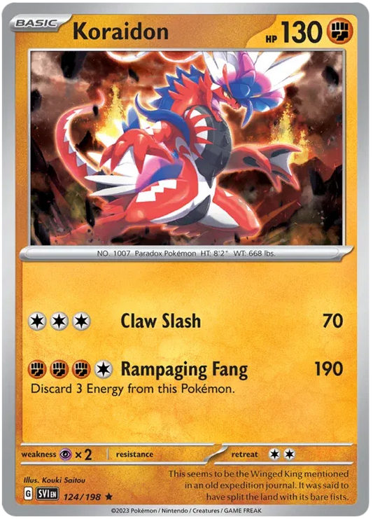 Koraidon Scarlet & Violet Base Set Rare 124/198