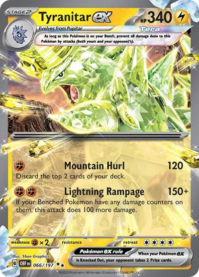 Tyranitar ex Obsidian Flames Double Rare 066/197