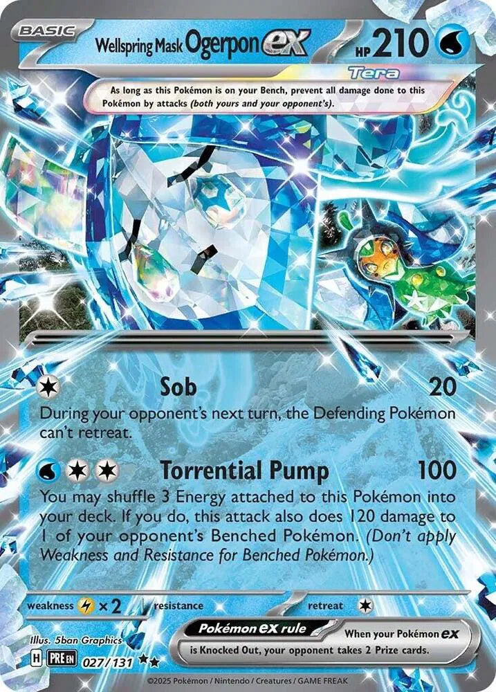 Wellspring Mask Ogerpon ex Prismatic Evolutions Double Rare • 027/131 Holofoil
