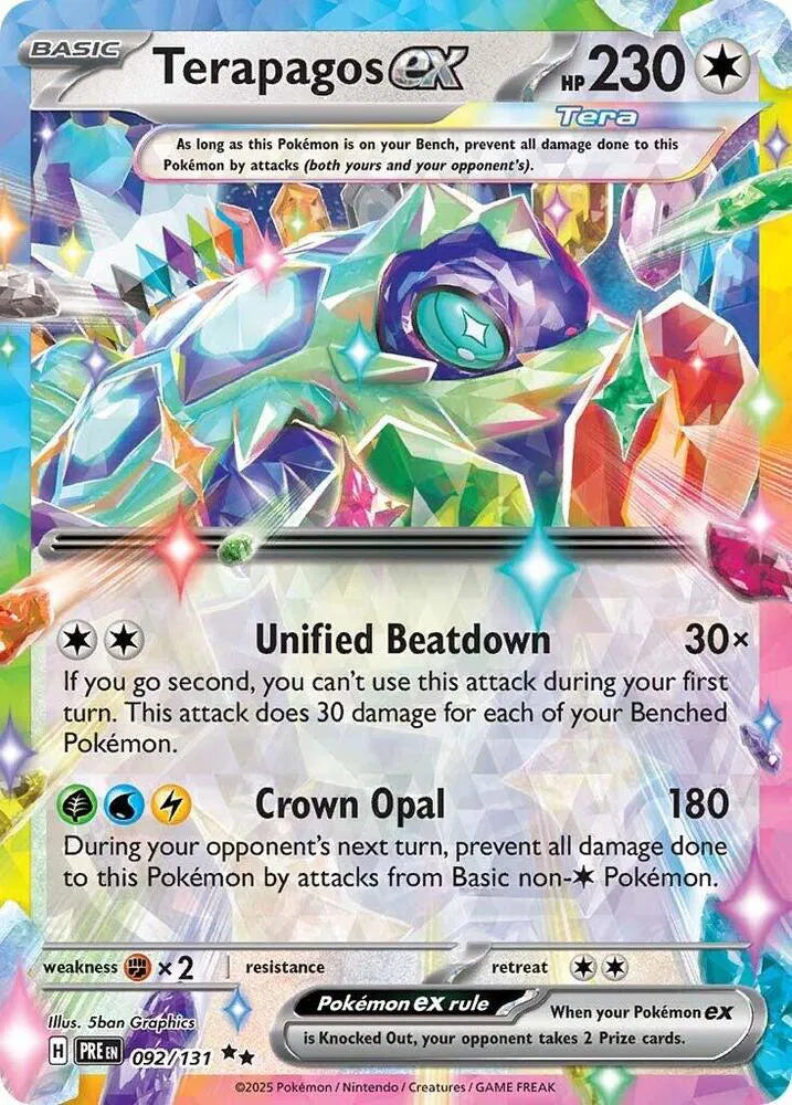 Terapagos ex Prismatic Evolutions Double Rare • 092/131 Holofoil