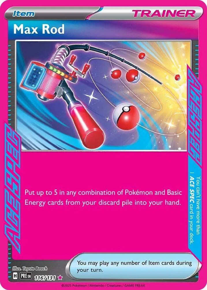 Max Rod Prismatic Evolutions ACE SPEC Rare • 116/131 Holofoil