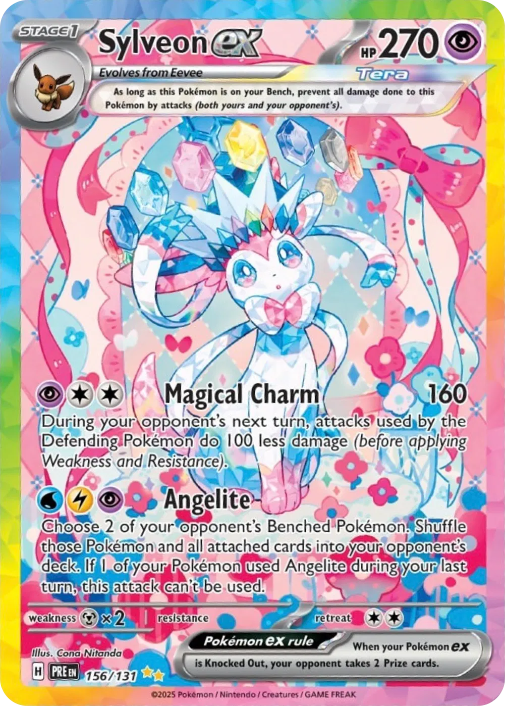 Sylveon ex Prismatic Evolutions Special Illustration Rare 156/131