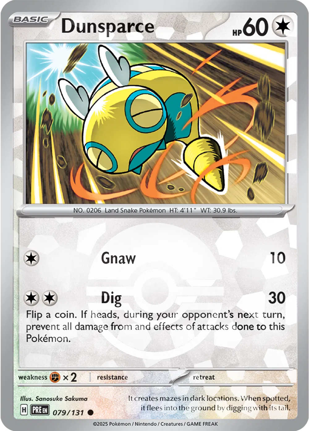 Dunsparce (Poke Ball Pattern) Prismatic Evolutions Common • 079/131 Holofoil