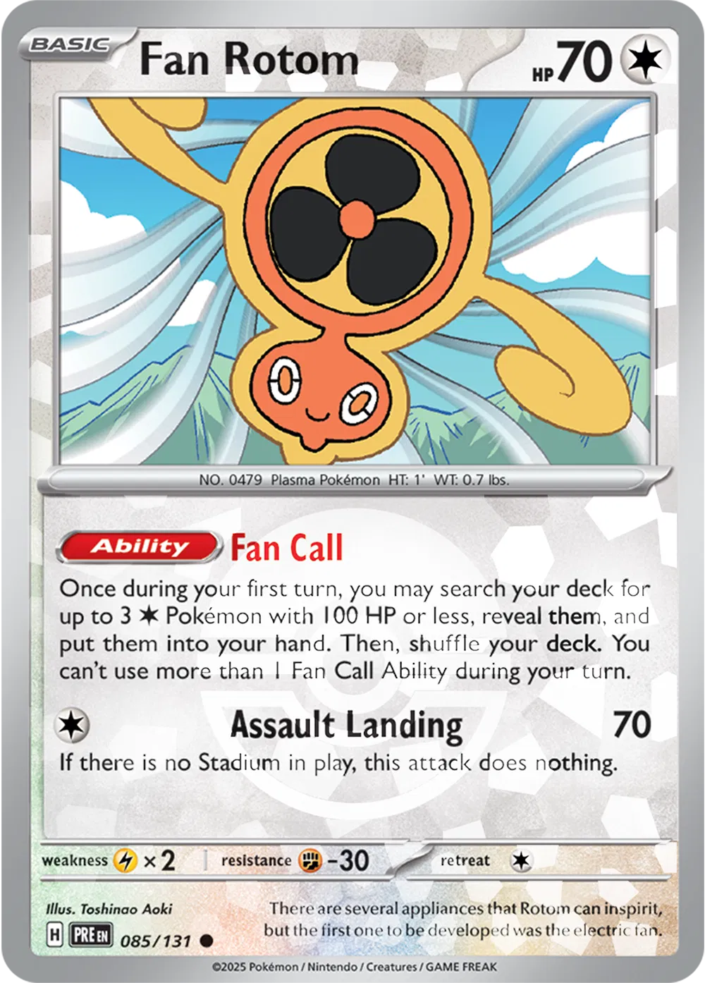Fan Rotom (Poke Ball Pattern) Prismatic Evolutions Common • 085/131 Holofoil