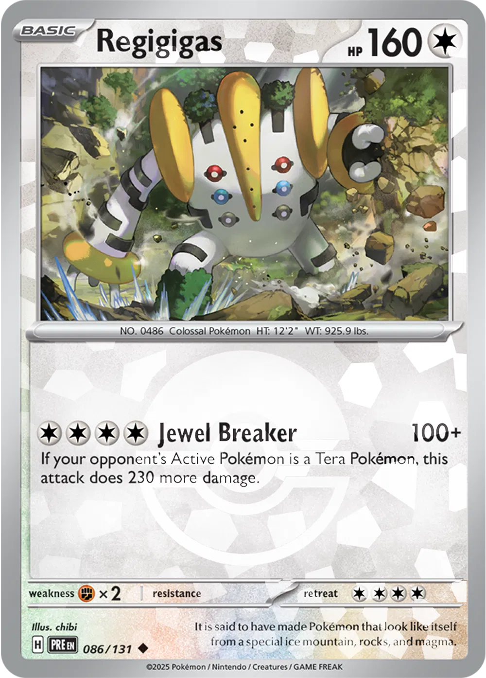 Regigigas (Poke Ball Pattern) Prismatic Evolutions Uncommon • 086/131 Holofoil
