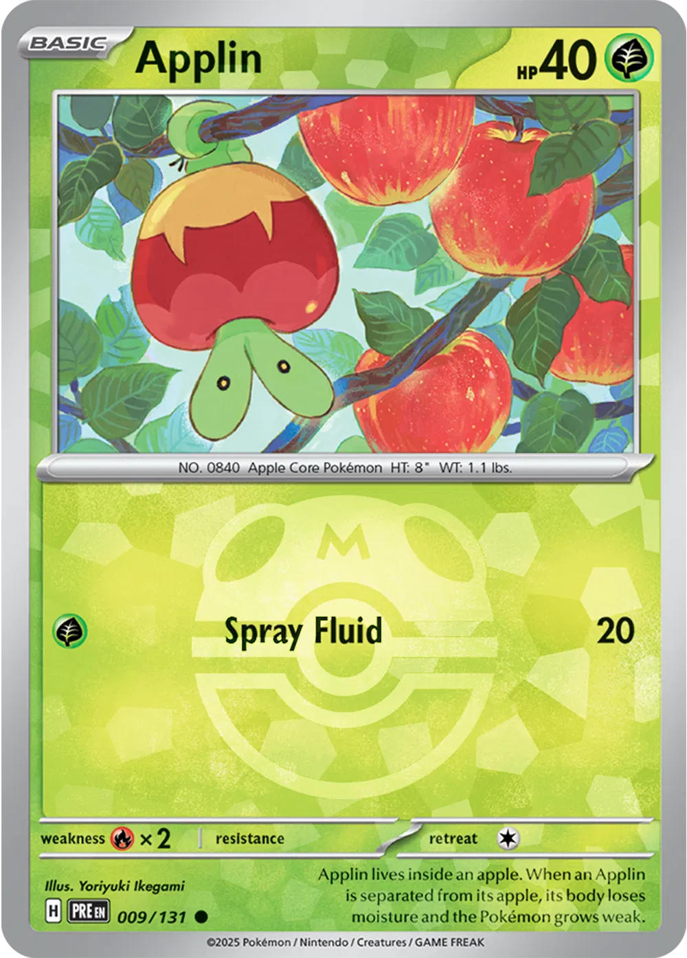 Applin (Master Ball Pattern) Prismatic Evolutions Common 009/131