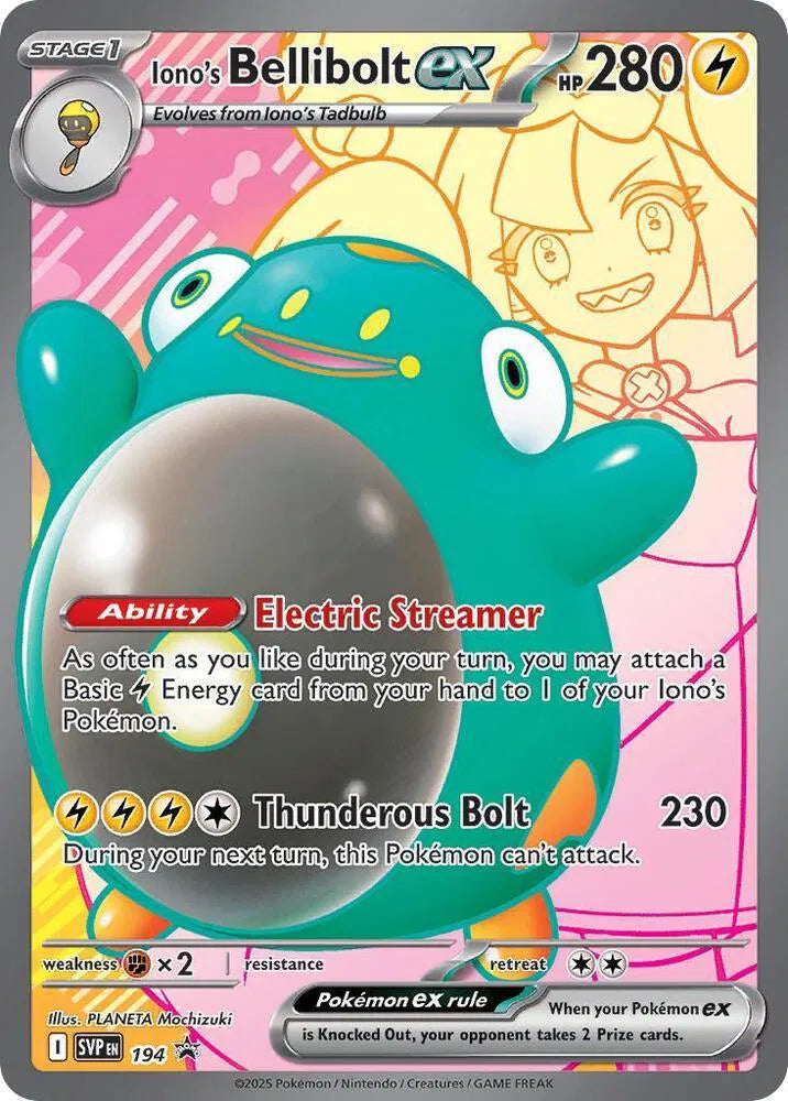 Iono's Bellibolt ex 194 Scarlet & Violet Promo