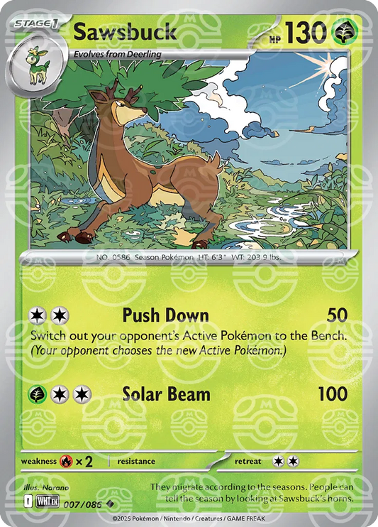 Sawsbuck (Master Ball Pattern) 007/086
