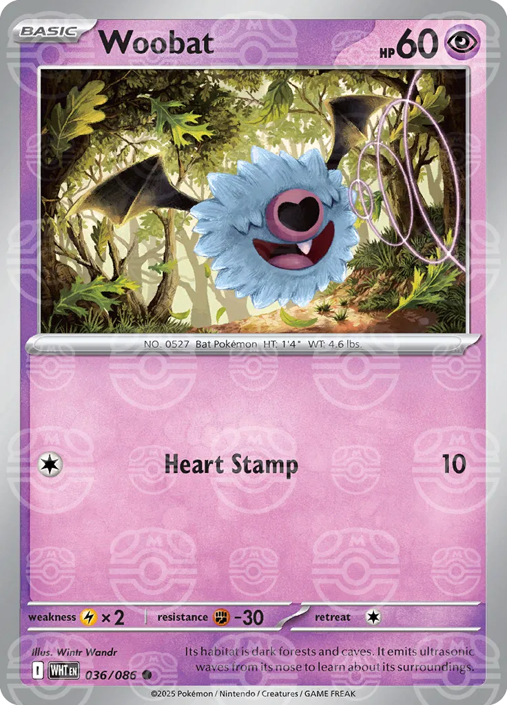 Woobat (Master Ball Pattern) 036/086
