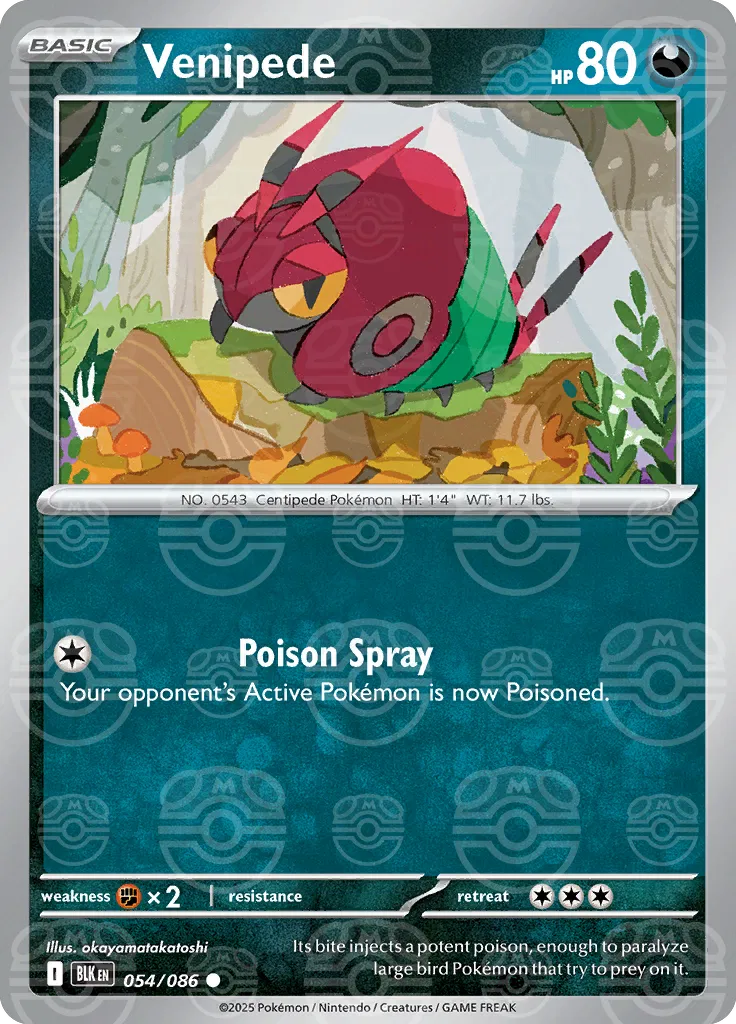 Venipede (Master Ball Pattern) 054/086