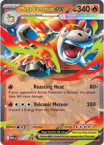 Mega Camerupt ex Mega Evolution Double Rare 022/132