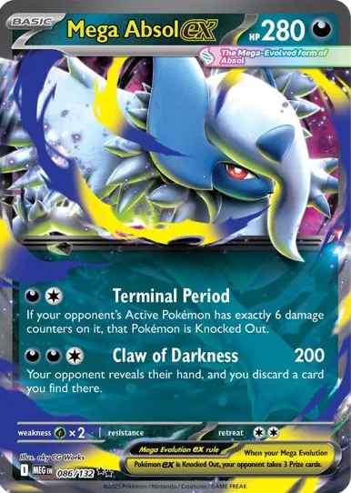Mega Absol ex Mega Evolution Double Rare 086/132