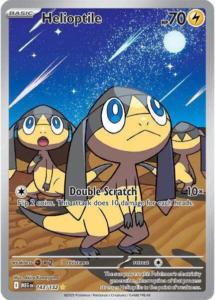 Helioptile Mega Evolution Illustration Rare 143/132