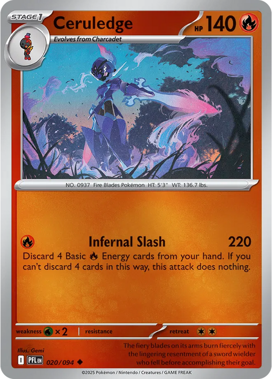 Ceruledge Phantasmal Flames Uncommon • 020/094 Reverse Holofoil