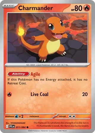 Charmander Phantasmal Flames Common 011/094 Normal
