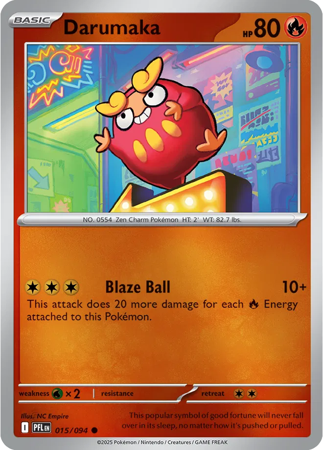 Darumaka Phantasmal Flames Common • 015/094 Reverse holo