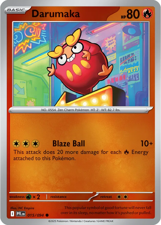 Darumaka Phantasmal Flames Common • 015/094 Reverse holo