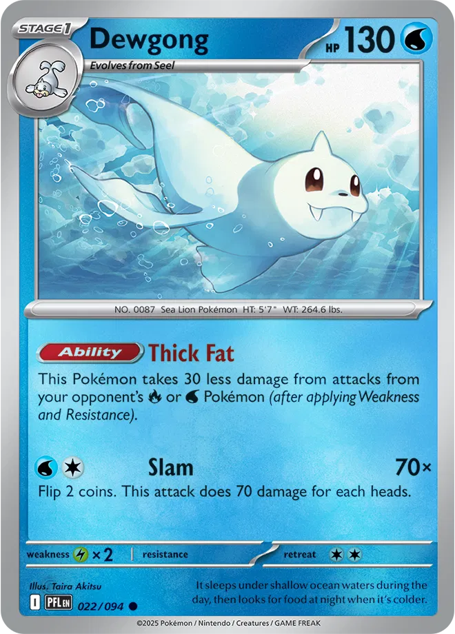 Dewgong Phantasmal Flames Common • 022/094 Reverse Holofoil