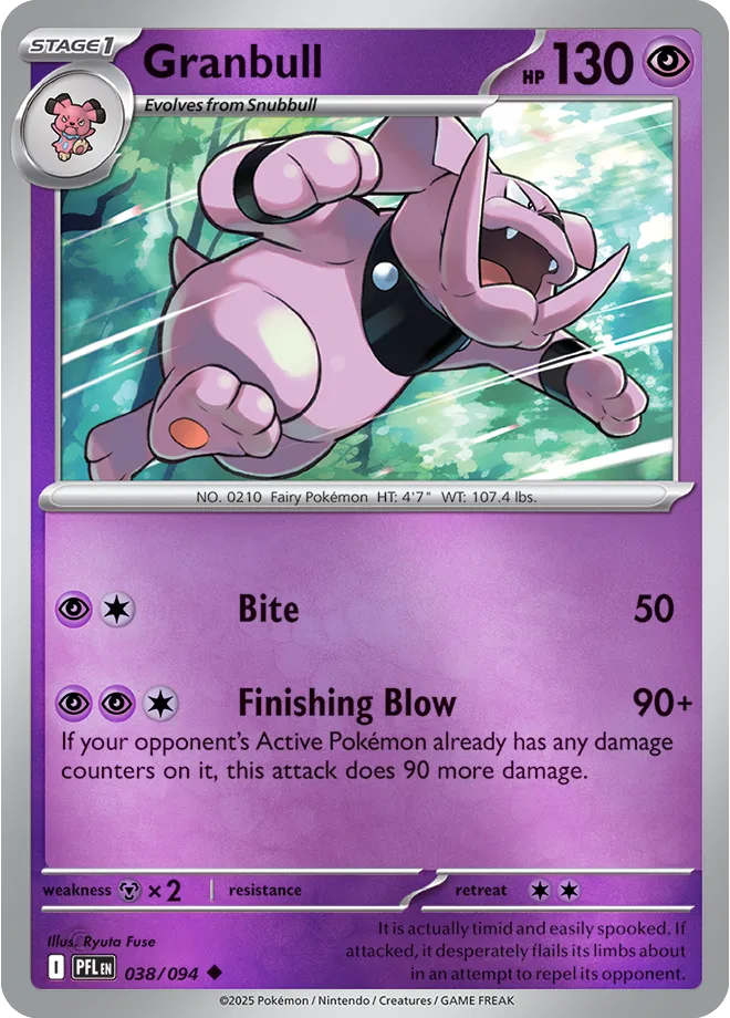Granbull Phantasmal Flames Uncommon • 038/094 Reverse holofoil