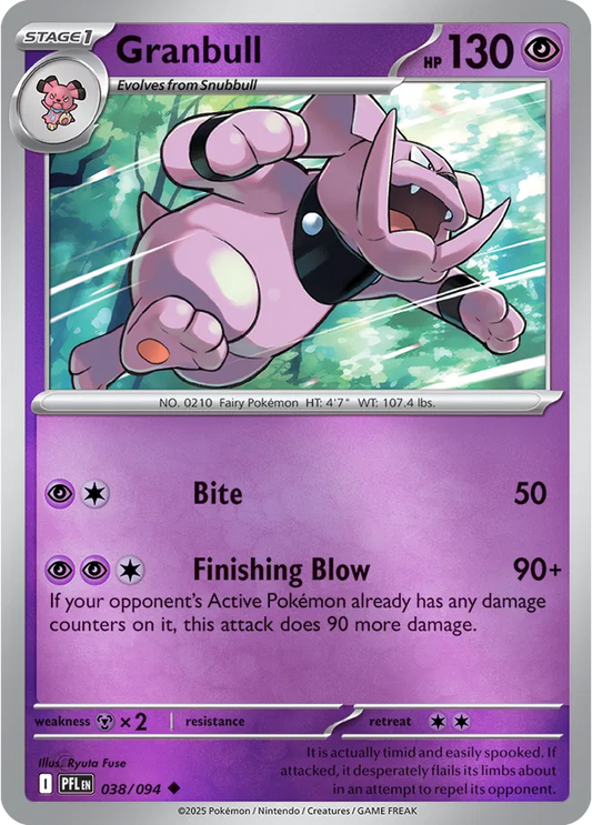 Granbull Phantasmal Flames Uncommon • 038/094 Reverse holofoil