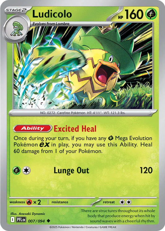 Ludicolo Uncommon • 007/094 Normal Phantasmal Flames