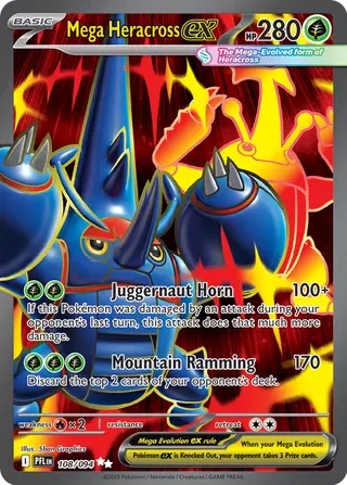 Mega Heracross ex - 108/094 - ME02: Phantasmal Flames (PFL)