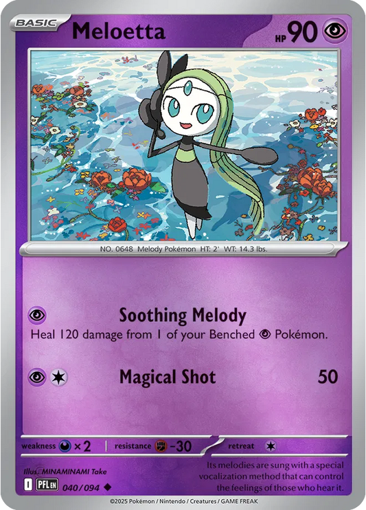 Meloetta Phantasmal Flames Uncommon • 040/094 Reverse Holofoil