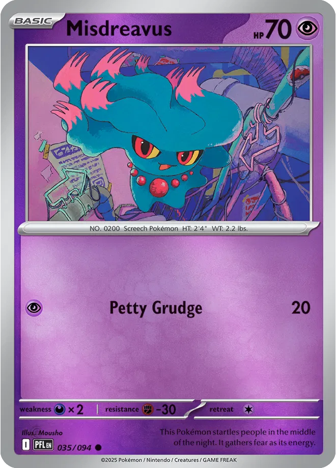 Misdreavus Phantasmal Flames Common • 035/094 Reverse holofoil