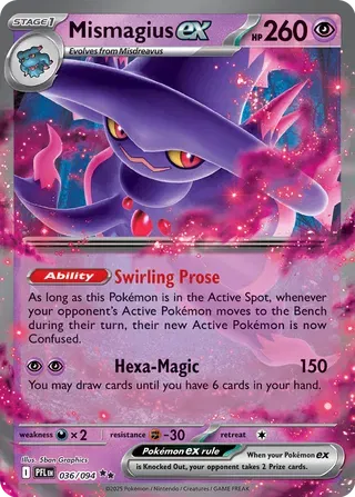 Mismagius ex Phantasmal Flames Double Rare • 036/094 Holofoil