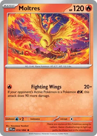 Moltres Phantasmal Flames Holo Rare • 014/094 Holofoil