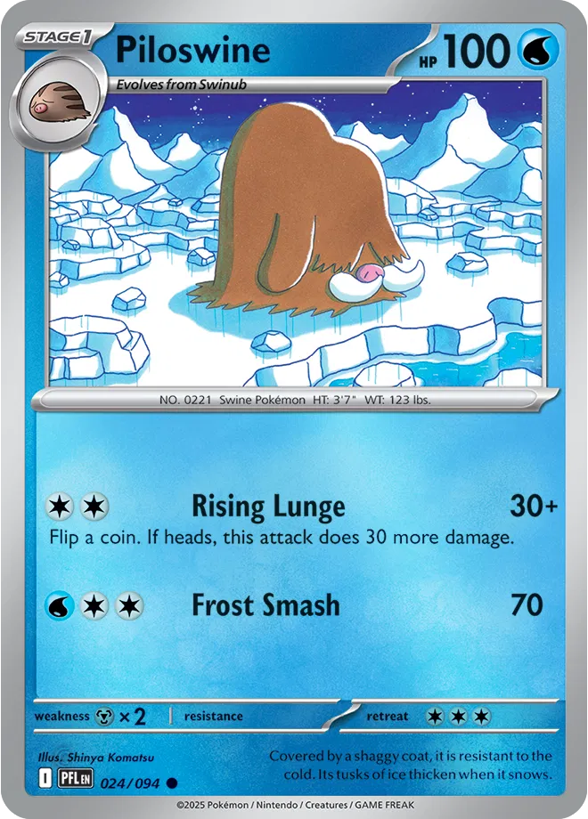 Piloswine Phantasmal Flames Common • 024/094 Reverse holofoil