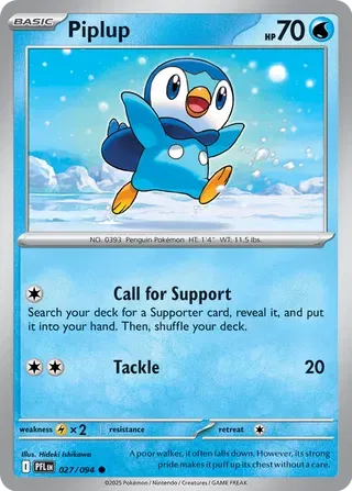 Piplup Phantasmal Flames Common • 027/094 Normal