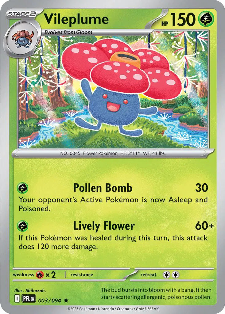 Vileplume Rare 003/094 Phantasmal Flames