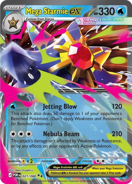 Mega Starmie ex Perfect Order Double Rare 021/088