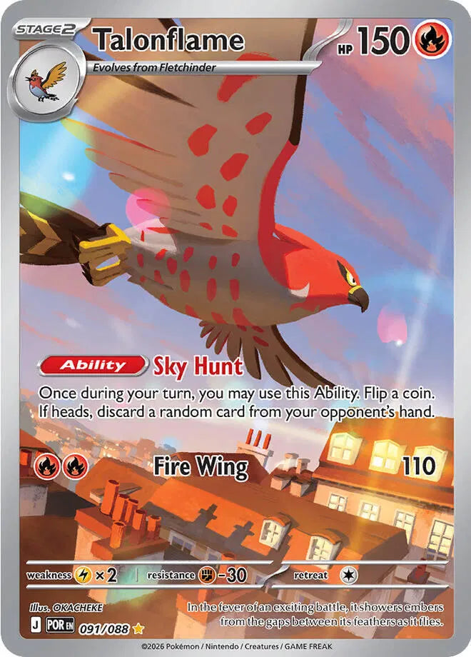 Talonflame Perfect Order Illustration Rare 091/088