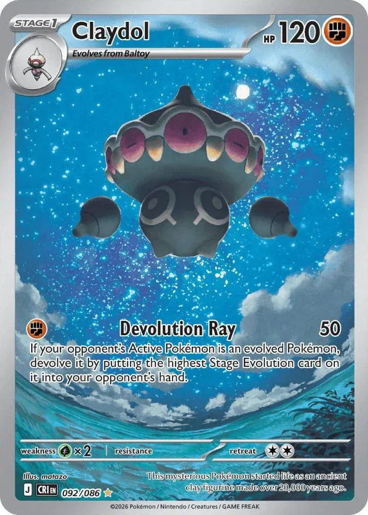 Claydol Chaos Rising Illustration Rare 092/086