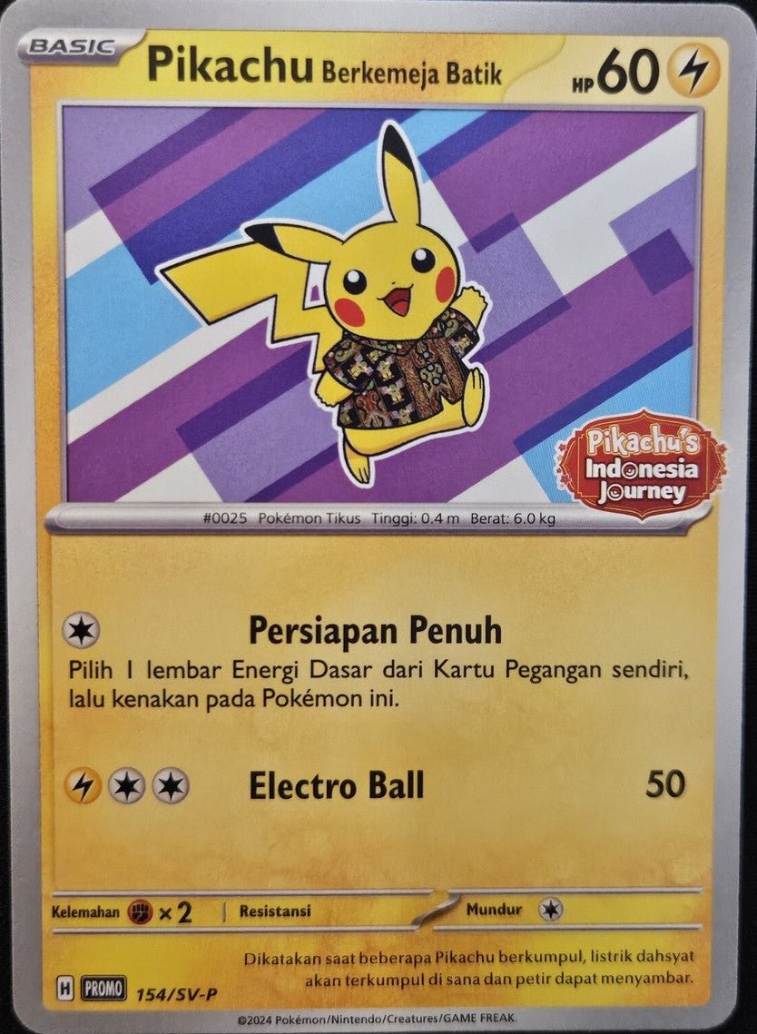 Pikachu Berkemeja Batik 154/sv-p