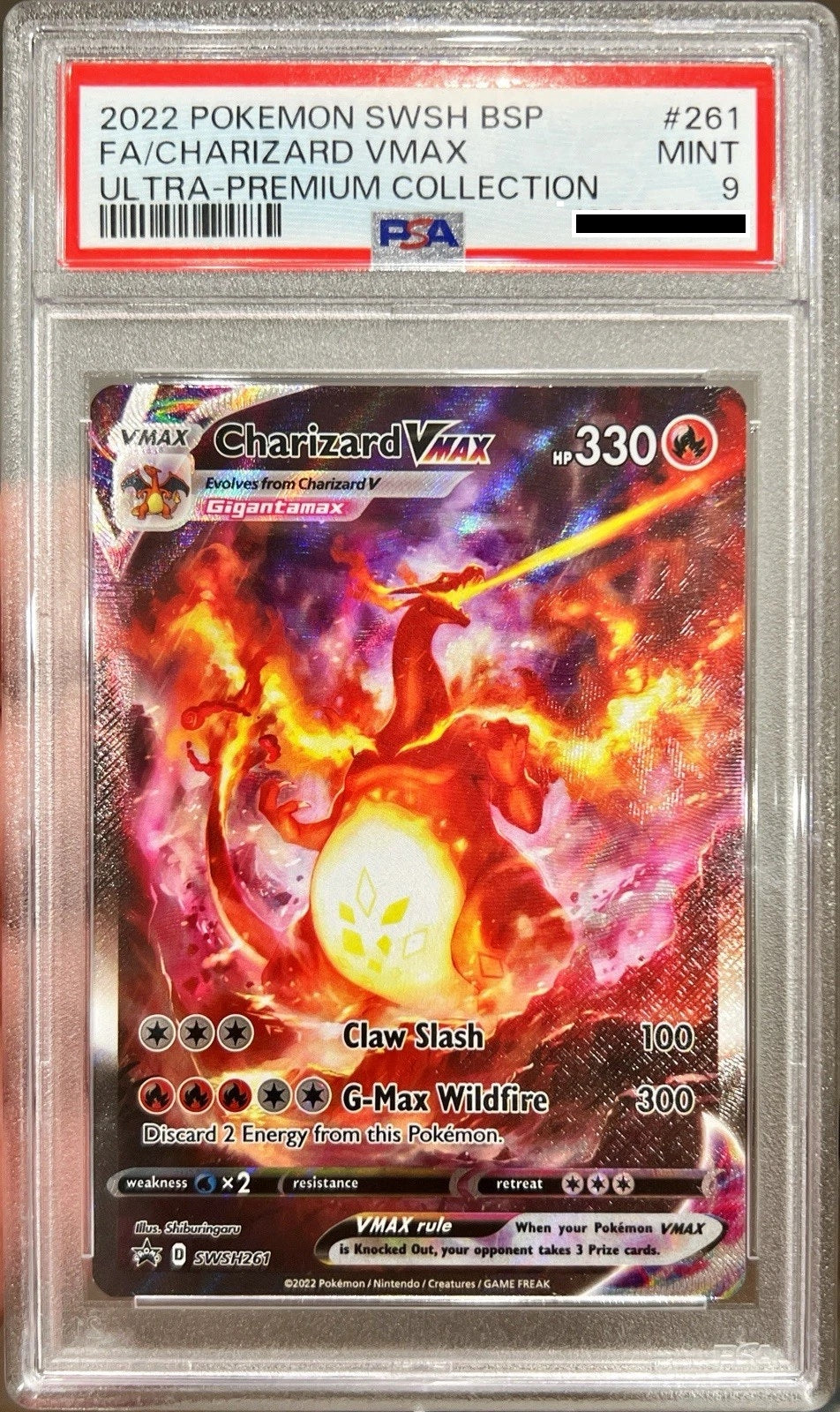 Charizard VMAX PSA 9 #SWSH 261