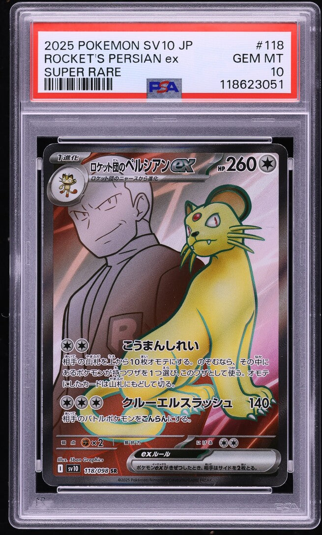 Rocket's Persian SV Full Art ex PSA 10